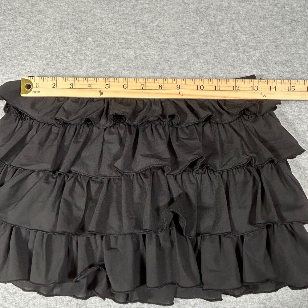 Urban Outfitters Out From Under Cammy Ruffle Skort Womens‎ XS Black Tiered Mini - Picture 6 of 6
